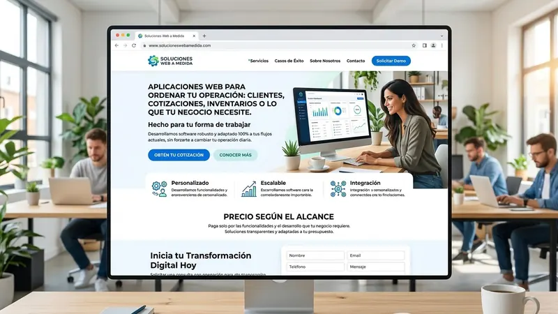 Ejemplo de aplicación web a la medida con panel de clientes y cotizaciones